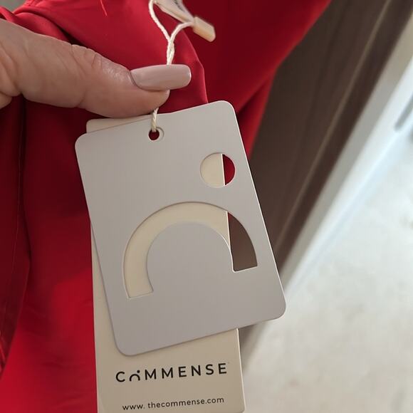 NWT REVOLVE & MINIMALIST lovers COMMENSE cowl neck cross back maxi satin dress M - Picture 8 of 11